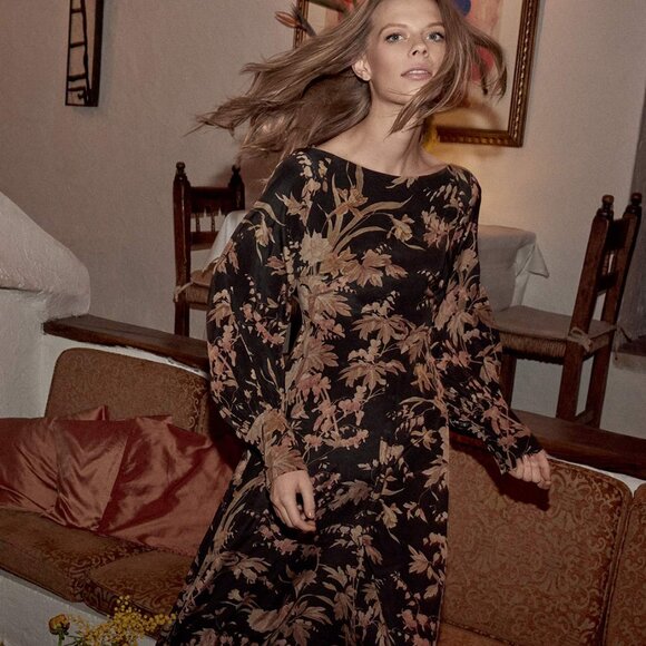 Zimmermann Unbridled Basque Mini Dress Black Floral, size "1" (size small) - Picture 9 of 9